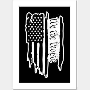 We the people tattered flag Posters and Art